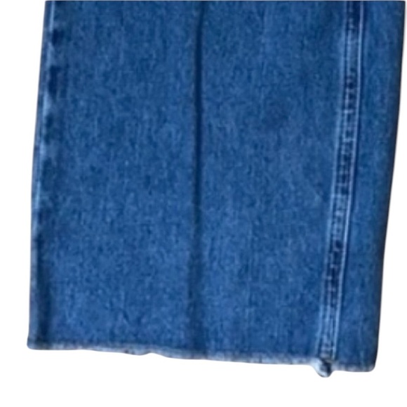Ragged Women’s SZ 10 Blue Button Fly Patchwork High Rise Wide Leg Denim Distress - Picture 5 of 9